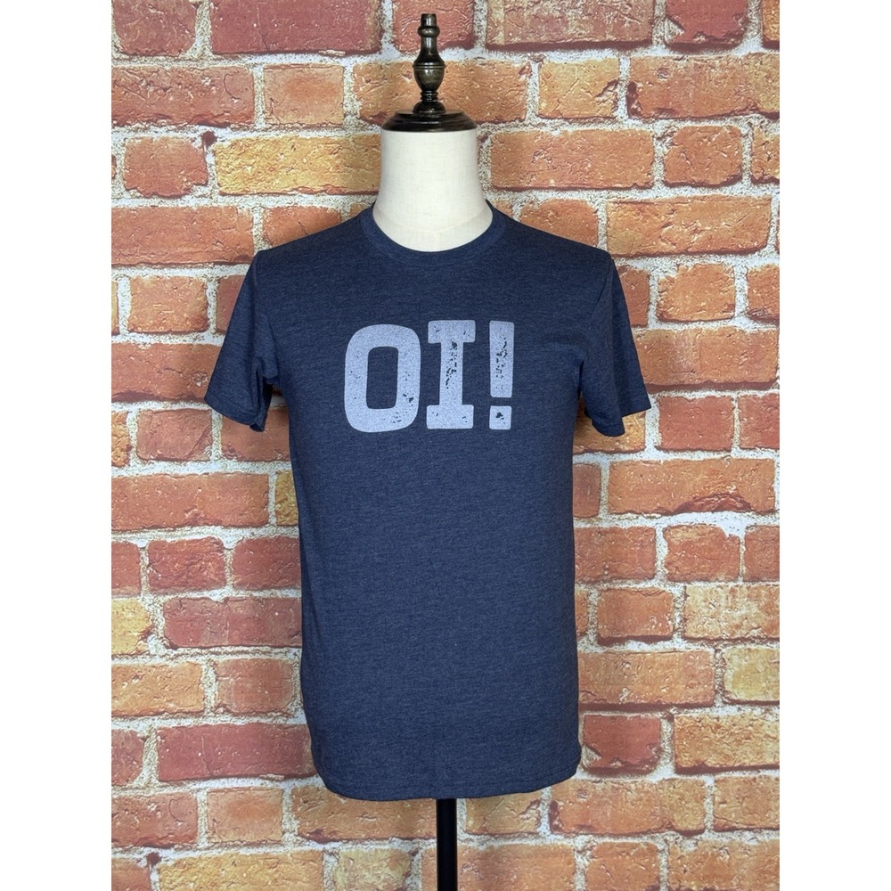 Next Level Ted Lasso Oi! short Sleeve Blue T-shirt Unisex Size Small Soccer NWOT